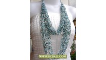 Fancy 2 Layer Squins Necklaces Multi Strand